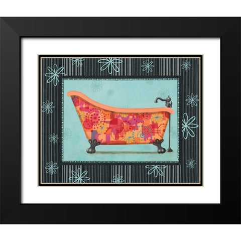 Retro Tub I Black Modern Wood Framed Art Print with Double Matting by Smith, Pamela