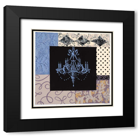 Chandelier I Black Modern Wood Framed Art Print with Double Matting by Smith, Pamela