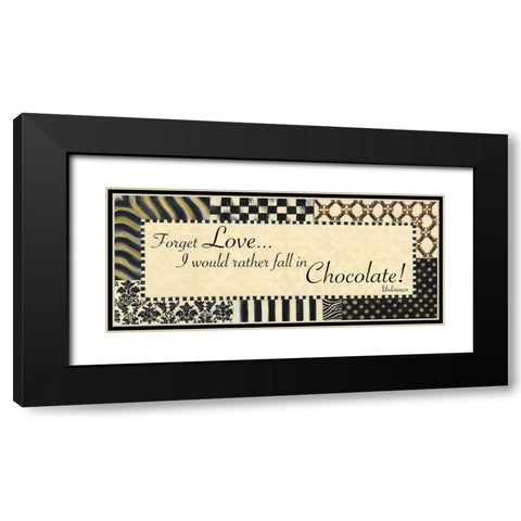 Forget Love Black Modern Wood Framed Art Print with Double Matting by Smith, Pamela