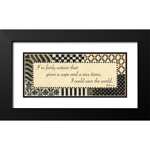 Save the World Black Modern Wood Framed Art Print with Double Matting by Smith, Pamela