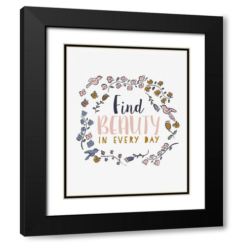 Find Beauty Black Modern Wood Framed Art Print with Double Matting by Serna, Isabel