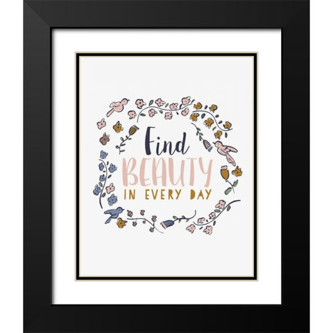 Find Beauty Black Modern Wood Framed Art Print with Double Matting by Serna, Isabel
