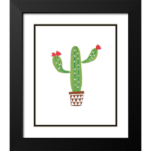 Cactus II Black Modern Wood Framed Art Print with Double Matting by Serna, Isabel