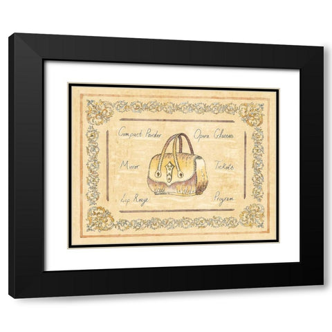Opera Purse Black Modern Wood Framed Art Print with Double Matting by Schippel, Banafshe
