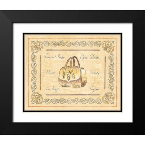 Opera Purse Black Modern Wood Framed Art Print with Double Matting by Schippel, Banafshe