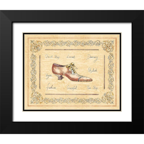 Vogue Shoe Black Modern Wood Framed Art Print with Double Matting by Schippel, Banafshe
