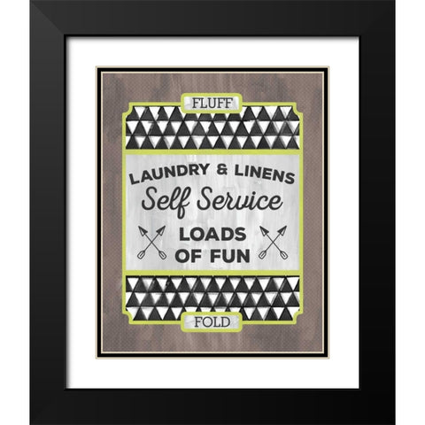 Laundry Linens Black Modern Wood Framed Art Print with Double Matting by Sta Teresa, Ashley