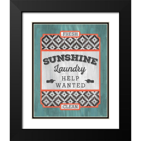 Sunshine Laundry Black Modern Wood Framed Art Print with Double Matting by Sta Teresa, Ashley
