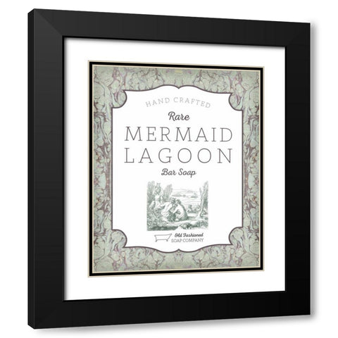 Mermaid Soap Black Modern Wood Framed Art Print with Double Matting by Sta Teresa, Ashley