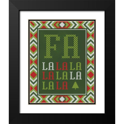 Fa La La La La Black Modern Wood Framed Art Print with Double Matting by Sta Teresa, Ashley