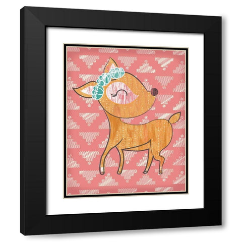 Dahlia Deer Black Modern Wood Framed Art Print with Double Matting by Sta Teresa, Ashley