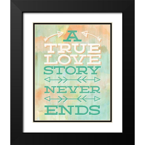 True Love Black Modern Wood Framed Art Print with Double Matting by Sta Teresa, Ashley
