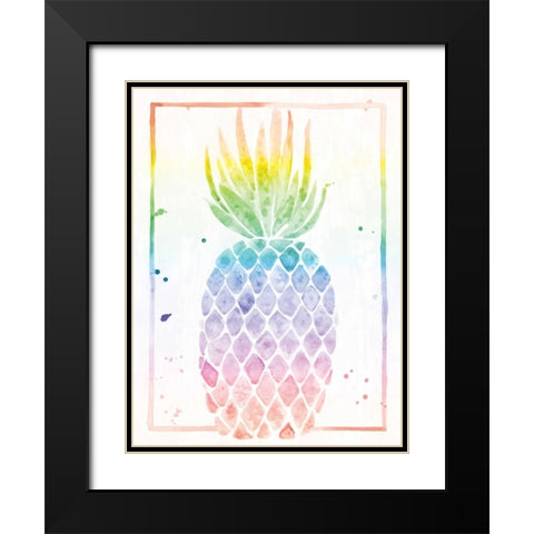 Pineapple Sunrise Black Modern Wood Framed Art Print with Double Matting by Sta Teresa, Ashley