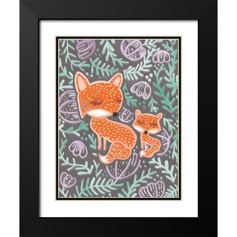 Foxette Black Modern Wood Framed Art Print with Double Matting by Sta Teresa, Ashley