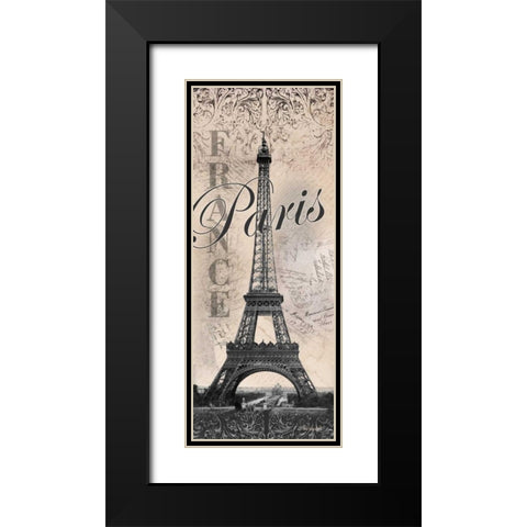 Eiffel Tower Black Modern Wood Framed Art Print with Double Matting by Williams, Todd