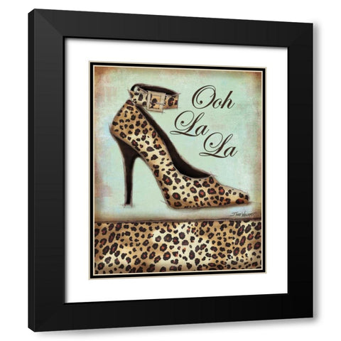 Leopard Shoe Black Modern Wood Framed Art Print with Double Matting by Williams, Todd