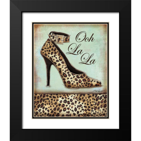 Leopard Shoe Black Modern Wood Framed Art Print with Double Matting by Williams, Todd
