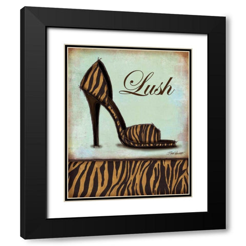 Tiger Shoe Black Modern Wood Framed Art Print with Double Matting by Williams, Todd