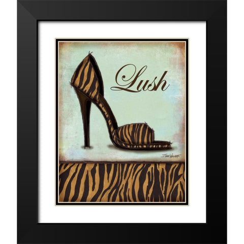 Tiger Shoe Black Modern Wood Framed Art Print with Double Matting by Williams, Todd
