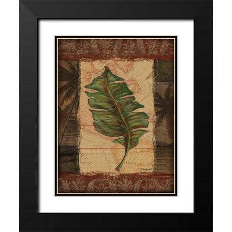 Tropical Leaf I Black Modern Wood Framed Art Print with Double Matting by Williams, Todd