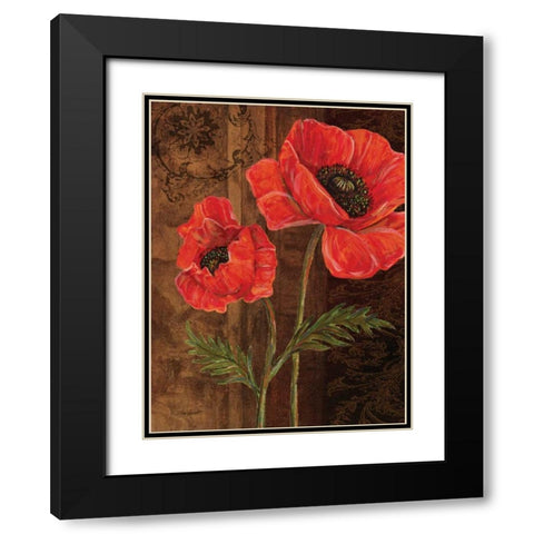 Poppy Portrait I Black Modern Wood Framed Art Print with Double Matting by Williams, Todd