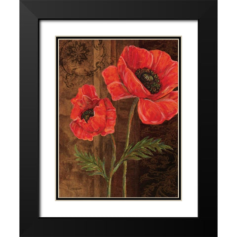 Poppy Portrait I Black Modern Wood Framed Art Print with Double Matting by Williams, Todd