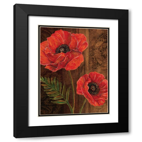 Poppy Portrait II Black Modern Wood Framed Art Print with Double Matting by Williams, Todd