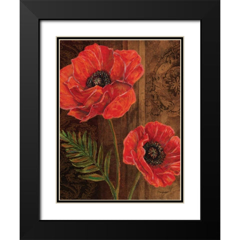 Poppy Portrait II Black Modern Wood Framed Art Print with Double Matting by Williams, Todd