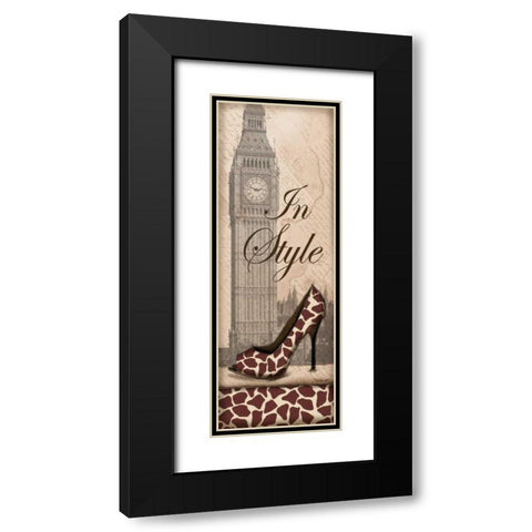Travel in Style II Black Modern Wood Framed Art Print with Double Matting by Williams, Todd