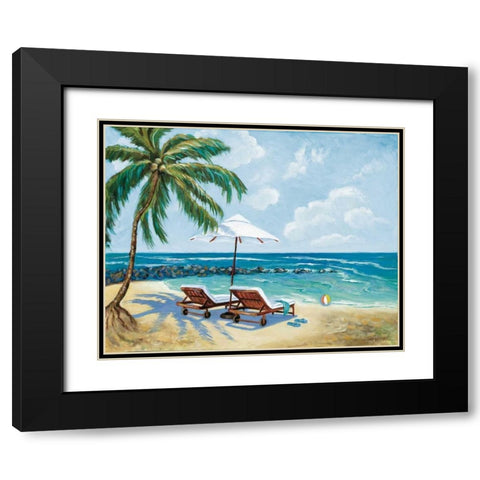 Sea Side Black Modern Wood Framed Art Print with Double Matting by Williams, Todd