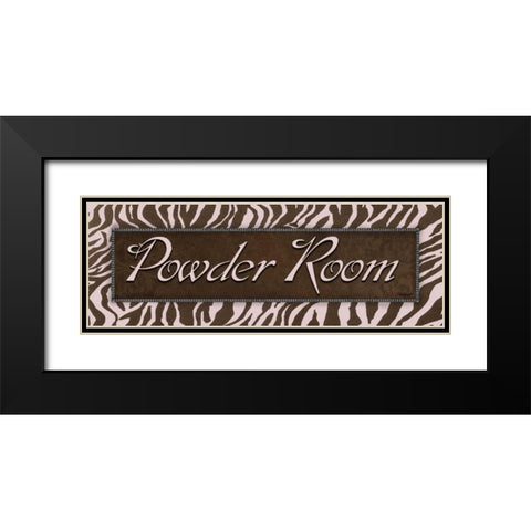 Powder Room Black Modern Wood Framed Art Print with Double Matting by Williams, Todd