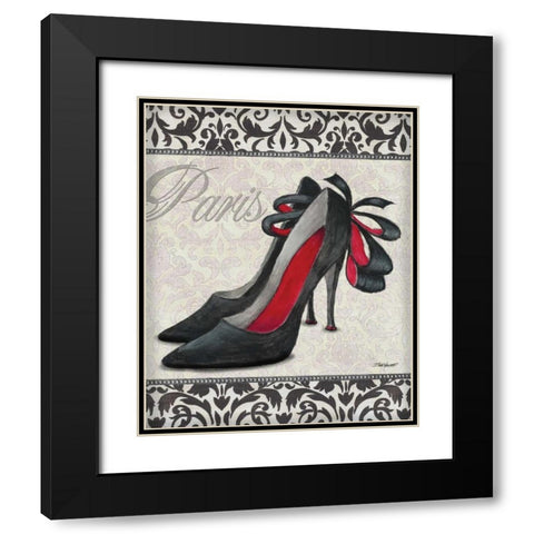 Classy Shoes II Black Modern Wood Framed Art Print with Double Matting by Williams, Todd