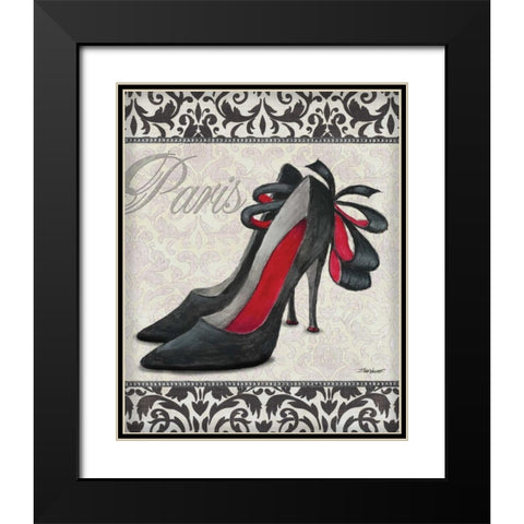 Classy Shoes II Black Modern Wood Framed Art Print with Double Matting by Williams, Todd