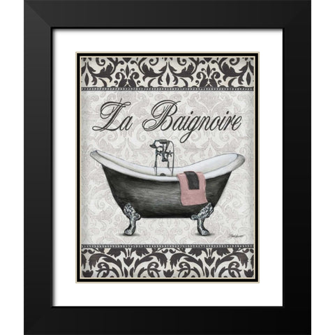 La Baignoire Black Modern Wood Framed Art Print with Double Matting by Williams, Todd
