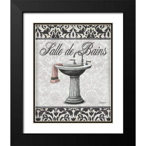 Salle De Bains Black Modern Wood Framed Art Print with Double Matting by Williams, Todd