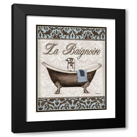 Vintage Tub Black Modern Wood Framed Art Print with Double Matting by Williams, Todd