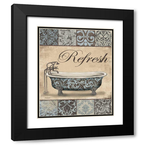 Refresh Bath Black Modern Wood Framed Art Print with Double Matting by Williams, Todd