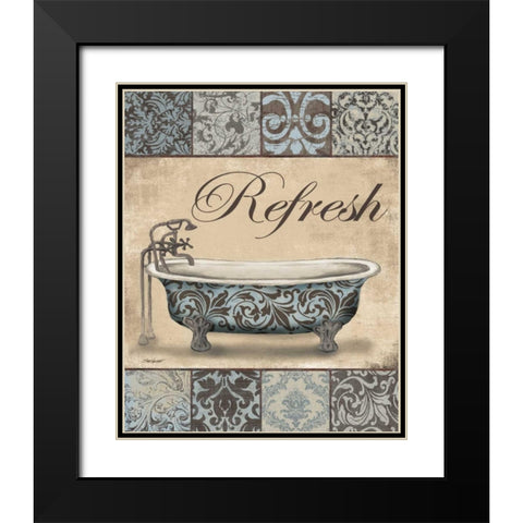 Refresh Bath Black Modern Wood Framed Art Print with Double Matting by Williams, Todd
