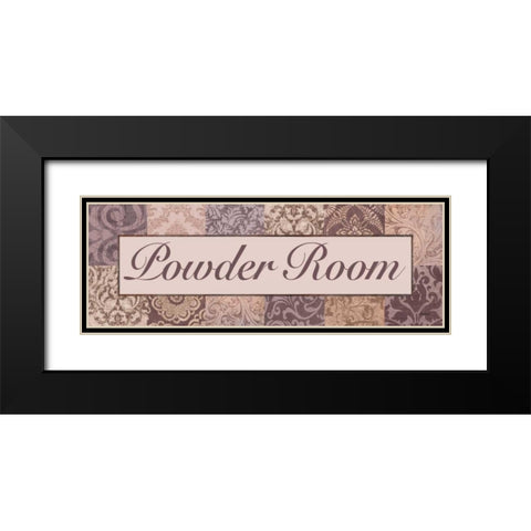 Powder Room Purple Black Modern Wood Framed Art Print with Double Matting by Williams, Todd