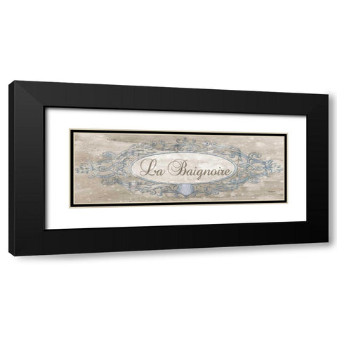 La Baignoire Sign Black Modern Wood Framed Art Print with Double Matting by Williams, Todd