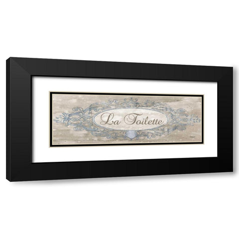 La Toilette Sign Black Modern Wood Framed Art Print with Double Matting by Williams, Todd