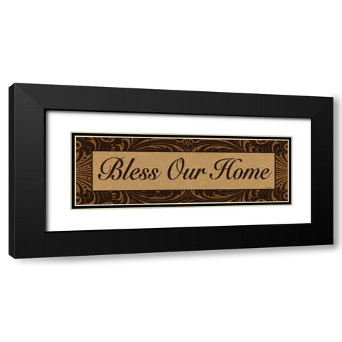 Bless Our Home Black Modern Wood Framed Art Print with Double Matting by Williams, Todd