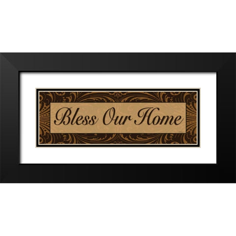 Bless Our Home Black Modern Wood Framed Art Print with Double Matting by Williams, Todd