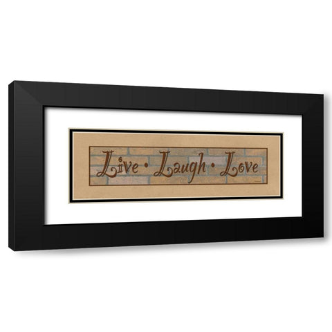 Live Laugh Love Black Modern Wood Framed Art Print with Double Matting by Williams, Todd