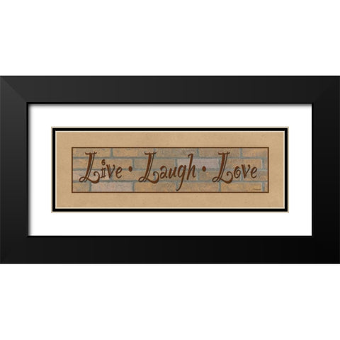 Live Laugh Love Black Modern Wood Framed Art Print with Double Matting by Williams, Todd