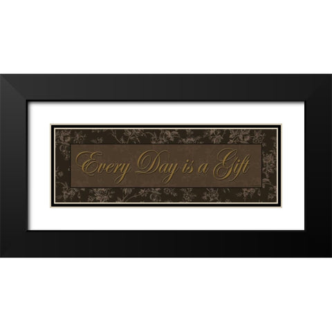Every Day is a Gift Black Modern Wood Framed Art Print with Double Matting by Williams, Todd