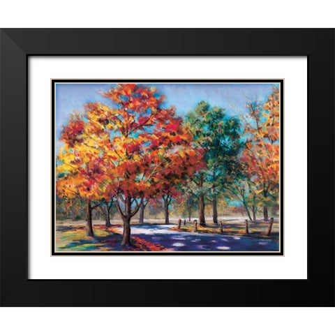 Fall Brilliance I Black Modern Wood Framed Art Print with Double Matting by Williams, Todd