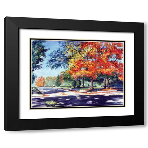 Fall Brilliance II Black Modern Wood Framed Art Print with Double Matting by Williams, Todd