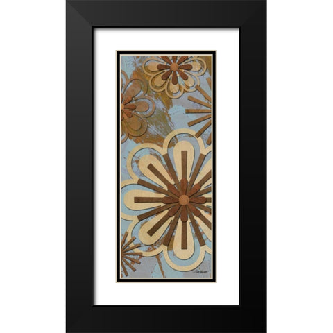 Floral Abstract II Black Modern Wood Framed Art Print with Double Matting by Williams, Todd