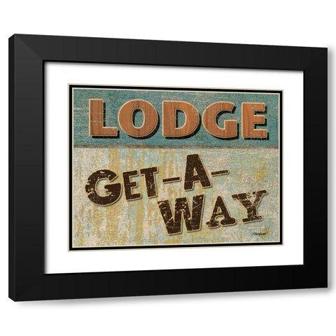 Lodge Get Away Black Modern Wood Framed Art Print with Double Matting by Williams, Todd
